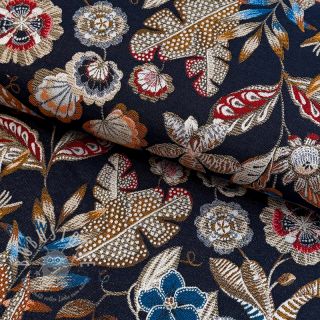 Dekostoff jacquard Neroli allover nuit