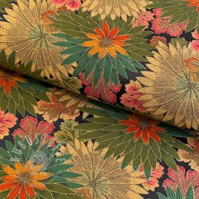 Dekostoff jacquard Matcha allover kaki