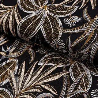 Dekostoff jacquard Moranto allover noir