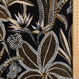 Dekostoff jacquard Moranto allover noir