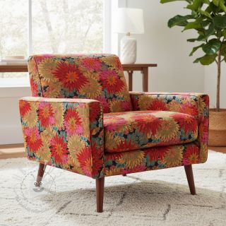 Dekostoff jacquard Matcha allover rouge