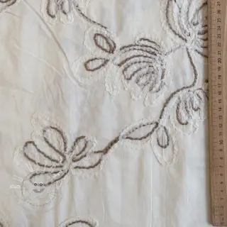 Baumwollstoff EMBROIDERY Loom En Light off white