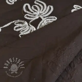 Baumwollstoff EMBROIDERY Loom En Light brown