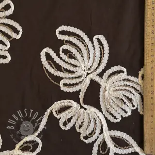 Baumwollstoff EMBROIDERY Loom En Light brown