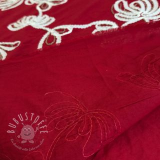 Baumwollstoff EMBROIDERY Loom En Light red