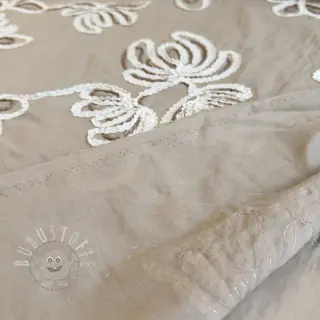 Baumwollstoff EMBROIDERY Loom En Light natural