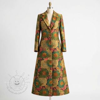 Dekostoff jacquard Matcha allover kaki