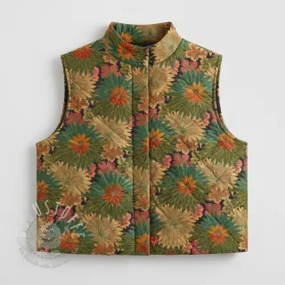 Dekostoff jacquard Matcha allover kaki