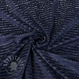 Samt VELVET LUREX Stripe marine