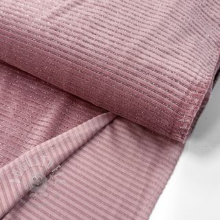 Samt VELVET LUREX Stripe pink