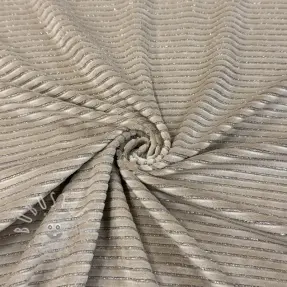 Samt VELVET LUREX Stripe beige
