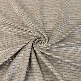 Samt VELVET LUREX Stripe beige