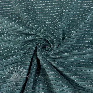 Samt VELVET LUREX Stripe forest green