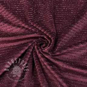 Samt VELVET LUREX Stripe bordeaux
