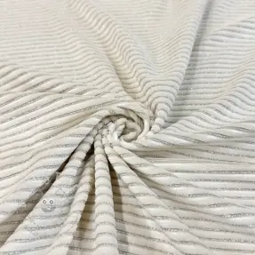 Samt VELVET LUREX Stripe off white
