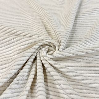 Samt VELVET LUREX Stripe off white