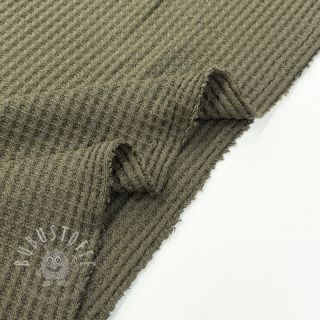 Strickstoff WAFFLE BIG KNIT khaki