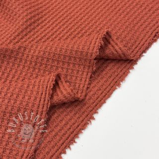 Strickstoff WAFFLE BIG KNIT rust