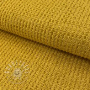 Strickstoff WAFFLE BIG KNIT ochre