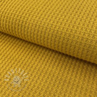 Strickstoff WAFFLE BIG KNIT ochre