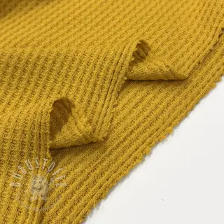 Strickstoff WAFFLE BIG KNIT ochre