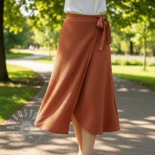 Strickstoff WAFFLE BIG KNIT rust