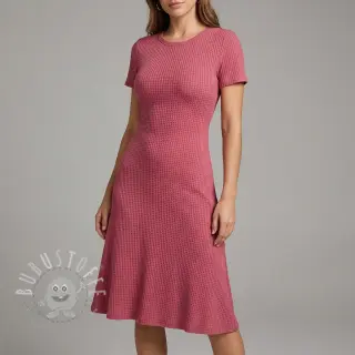 Strickstoff WAFFLE BIG KNIT dark salmon