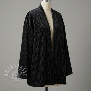 Samt VELVET LUREX Stripe black