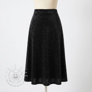 Samt VELVET LUREX Stripe black