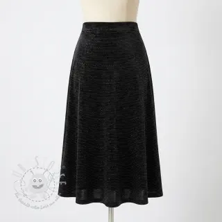 Samt VELVET LUREX Stripe black