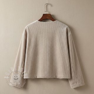 Samt VELVET LUREX Stripe beige