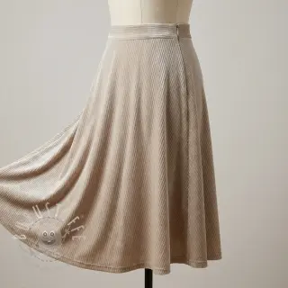 Samt VELVET LUREX Stripe beige