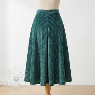 Samt VELVET LUREX Stripe forest green