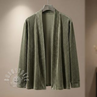 Samt VELVET LUREX Stripe camo green