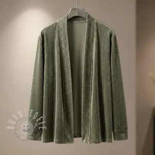 Samt VELVET LUREX Stripe camo green