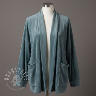 Samt VELVET LUREX Stripe ocean green