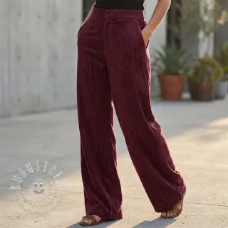 Samt VELVET LUREX Stripe bordeaux