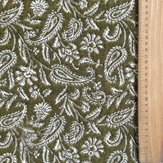 Dekostoff jacquard Mumbai allover kaki