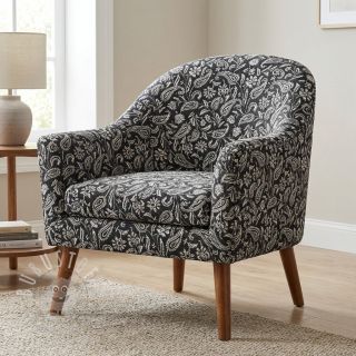 Dekostoff jacquard Mumbai allover noir