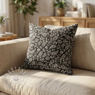 Dekostoff jacquard Mumbai allover noir