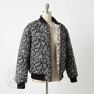 Dekostoff jacquard Mumbai allover noir