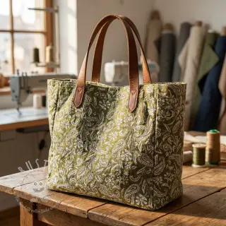 Dekostoff jacquard Mumbai allover kaki