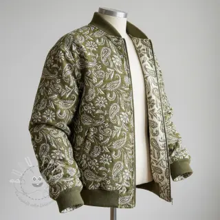 Dekostoff jacquard Mumbai allover kaki