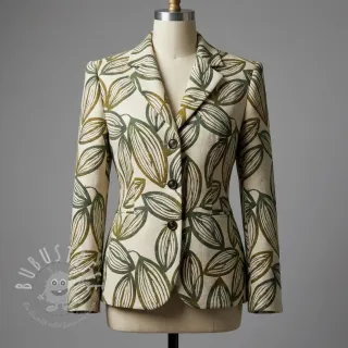 Dekostoff jacquard Folia romarin