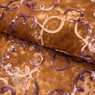 Baumwollstoff TIE DYE EMBROIDERY Elise tape design B