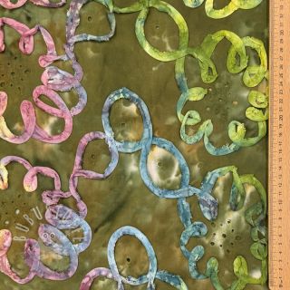 Baumwollstoff TIE DYE EMBROIDERY Elise tape design A