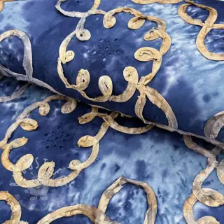 Baumwollstoff TIE DYE EMBROIDERY Elise tape design D