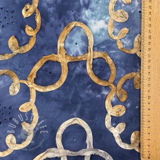 Baumwollstoff TIE DYE EMBROIDERY Elise tape design D