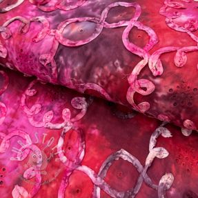 Baumwollstoff TIE DYE EMBROIDERY Elise tape design E