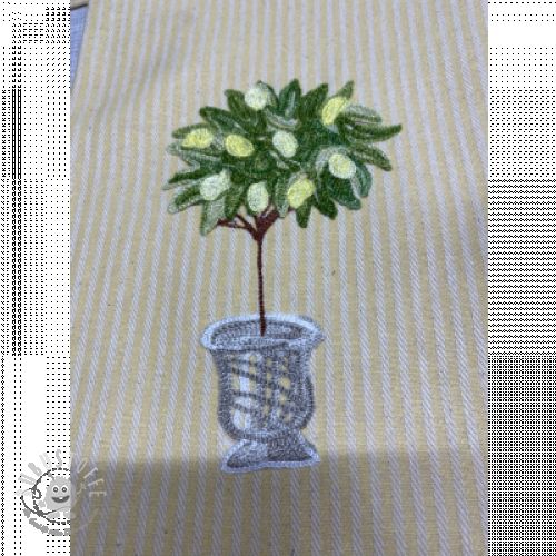 Dekostoff DOBBY Colored stripe lavender